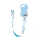 Nuvita Schnullerhalter mit Druckknopf - Blue (Little Prince)