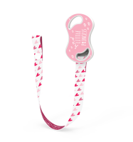 Nuvita Schnullerhalter mit Druckknopf - Rosa (Little...