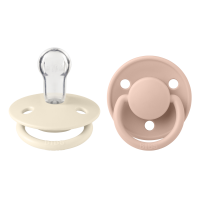 BIBS Pacifier De Lux 2 PACK Silicone Onesize Ivory_Blush