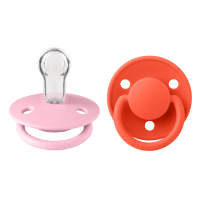 BIBS Pacifier De Lux 2 PACK Silicone Onesize Pink_Tango