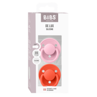BIBS Pacifier De Lux 2 PACK Silicone Onesize Pink_Tango