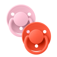 BIBS Pacifier De Lux 2 PACK Silicone Onesize Pink_Tango