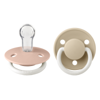BIBS Pacifier De Lux 2 PACK Silicone Onesize Blush...