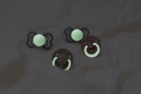 BIBS Pacifier De Lux 2 PACK Silicone Onesize Sage GLOW_Cloud GLOW