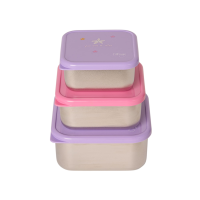 Citron Stainless Steel Stackable Lunchbox Mermaid 3 pcs