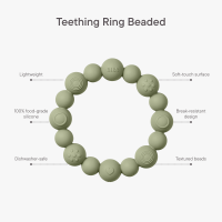 BIBS Zahnring Ring Beaded Pale Butter