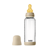 BIBS Baby Glass Bottle Latex 240 ml Vanilla GLOW