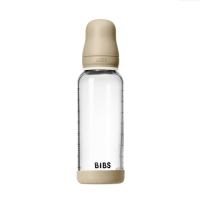 BIBS Baby Glass Bottle Latex 240 ml Vanilla GLOW
