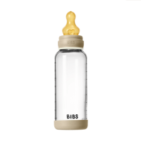 BIBS Baby Glass Bottle Latex 240 ml Vanilla GLOW