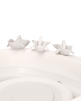 Twistshake Baignoire Set Lux Limited Cream Cloud avec baignoire, support de baignoire,transat de bain, rince cheveux & 6 jouets de bain