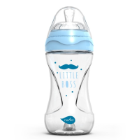 Nuvita Glasflasche 240ml Anti-Kolik Blau 3M+