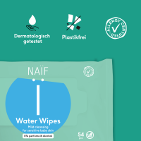 Naif Baby & Kids Water Wipes - Lingettes sans Plastique 54 pcs.
