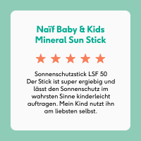 Naif Baby & Kids Stick Solaire Minéral SPF50 sans Parfum 36gr