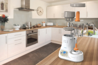 Nuvita Pappasana. Küchenmaschine 6 in 1. (Dampfgarer, Mixer, Homogenisator, Auftau-Funktion und Flaschenwärmer sowie Sterilisator)