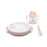 Nuvita Pappa Eating & Drinking Set Pink, 3 pieces