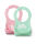 Nuvita Squashy bavoir en silicone Rose/Vert 2 pièces