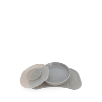 Twistshake Click-Mat Mini + Plate Pastel Grey