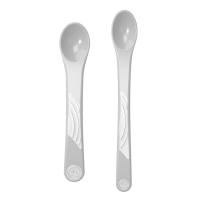 Twistshake 2x Feeding Spoon Set 4+m Pastel Grey