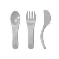 Twistshake Learn Cutlery 6+m Pastel Grey