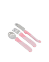 Twistshake Learn Cutlery Stainless Steel 12+m Pastel Pink