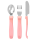 Twistshake Learn Cutlery Stainless Steel 12+m Pastel Pink