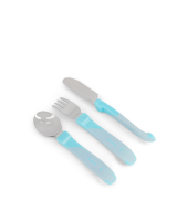 Twistshake Learn Cutlery Stainless Steel 12+m Pastel Blue