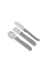 Twistshake Learn Cutlery Stainless Steel 12+m Pastel Grey