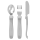 Twistshake Learn Cutlery Stainless Steel 12+m Pastel Gris