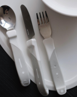 Twistshake Learn Cutlery Stainless Steel 12+m White