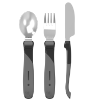 Twistshake Learn Cutlery Stainless Steel 12+m Schwarz