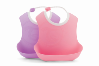 Twistshake 2x Bib 4+m Pastel Pink Purple