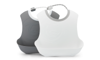 Twistshake 2x Bib 4+m Pastel White Grey