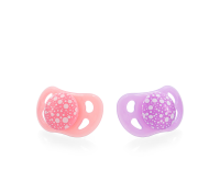 Twistshake 2x Nuggi 0-6m Pastel Pink Purple