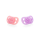Twistshake 2x Sucette 0-6m Pastel Pink Purple