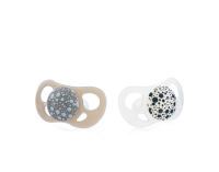 Twistshake 2x Nuggi-Nuggi Pastel Grau Weiss 6+m